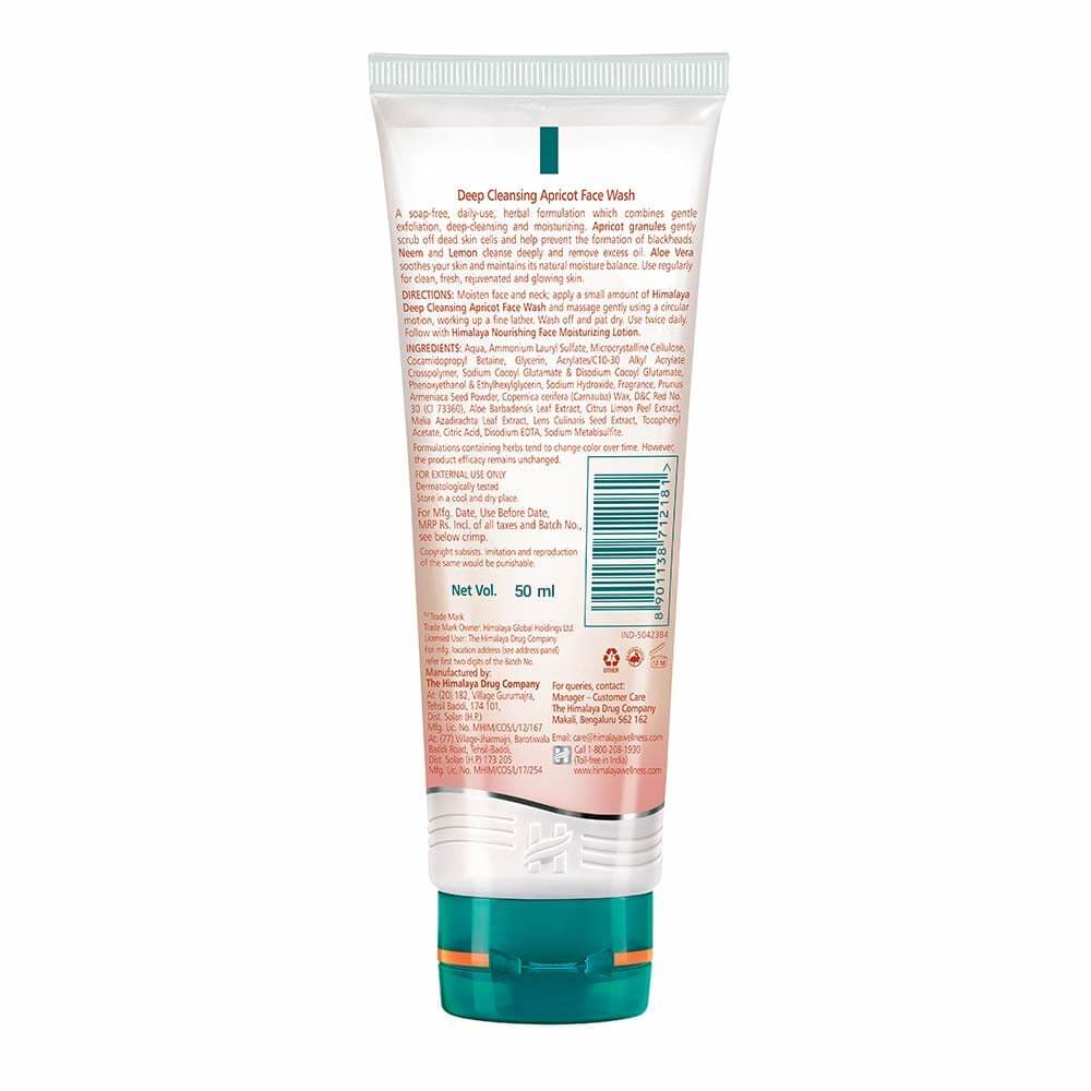 Himalaya Herbals Deep Cleansing Apricot Face Wash | Grocsy