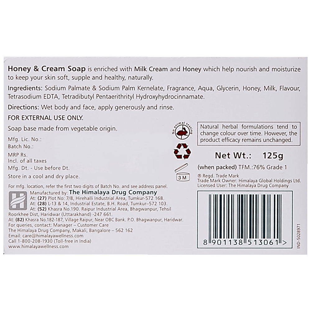 Himalaya Herbals Honey and Cream Soap | Grocsy