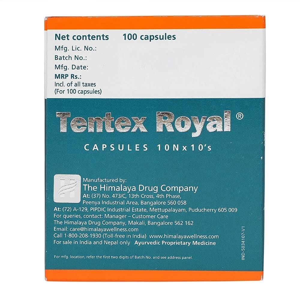 Himalaya Tentex Royal Capsules | Grocsy