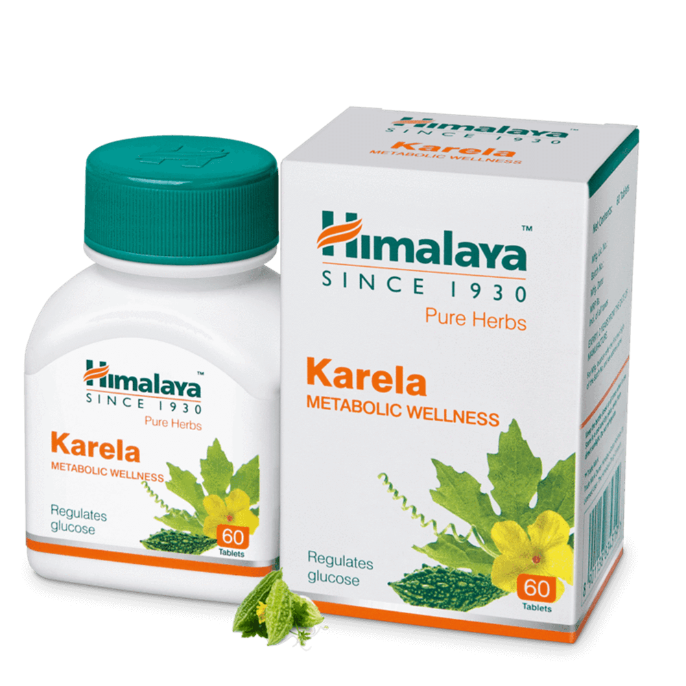 Himalaya Wellness Pure Herbs Karela Metabolic Wellness Tablets | Grocsy