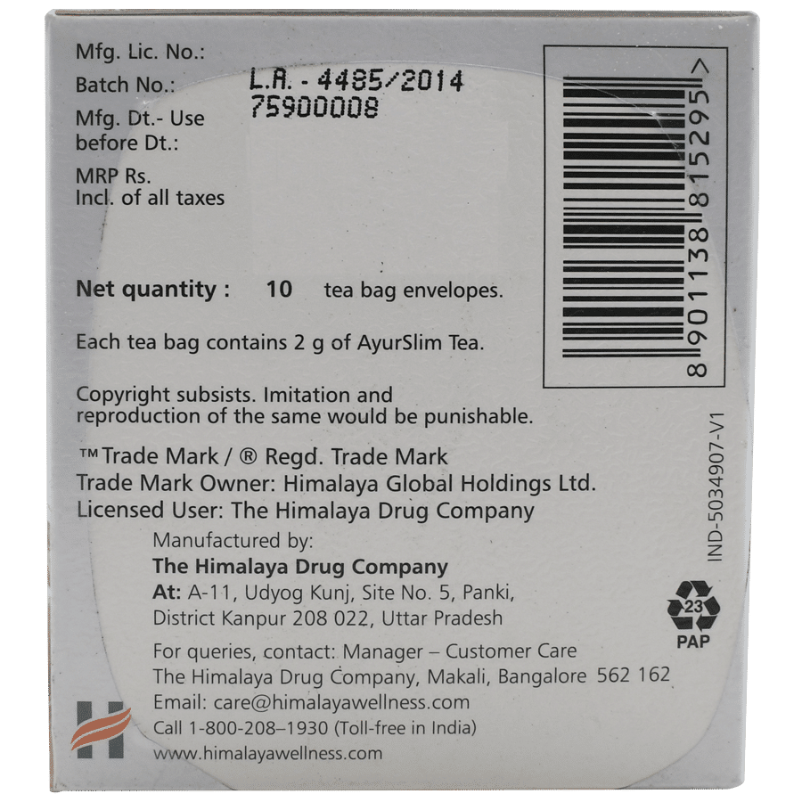 Himalaya Wellness Ayurslim Tea | Grocsy