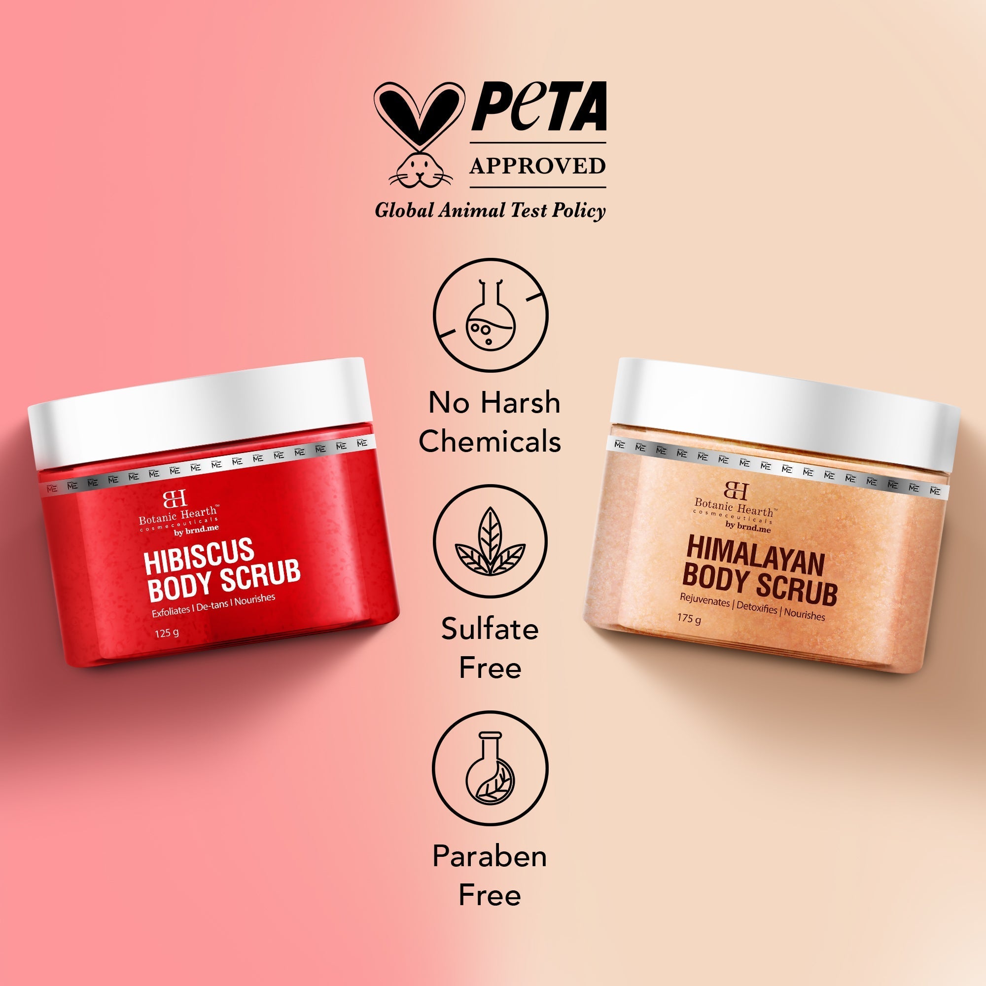 Botanic Hearth Deep Exfoliation Combo - Himalayan & Hibiscus Body Scrubs | Grocsy