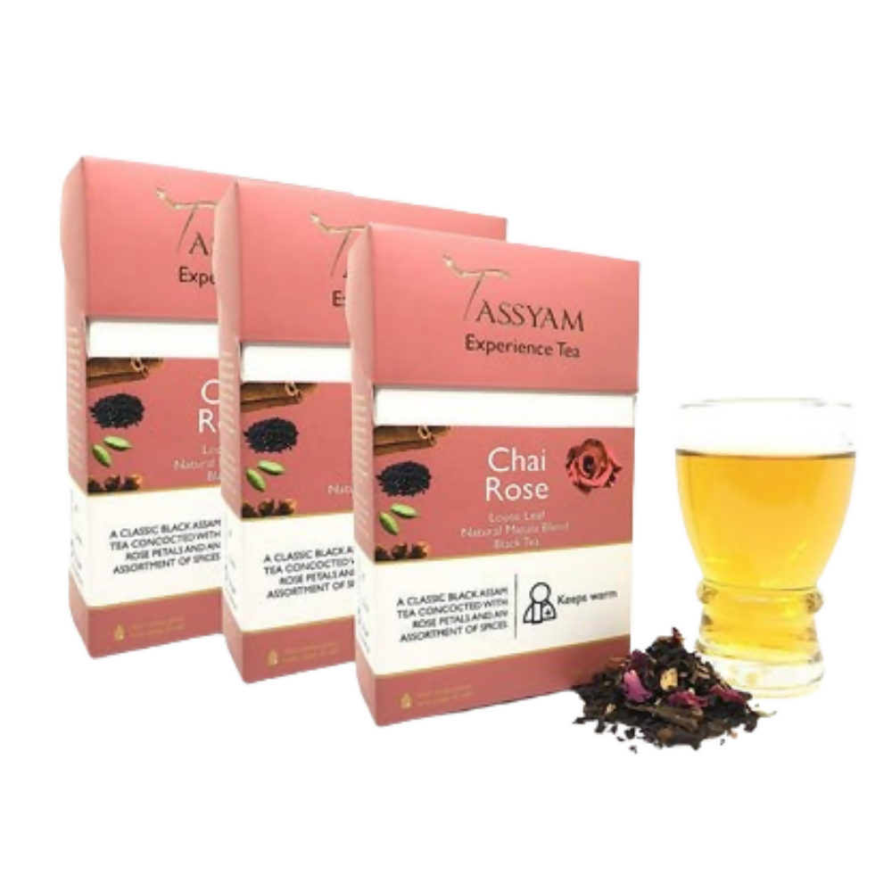Tassyam Organics Chai Rose Black Tea | Grocsy