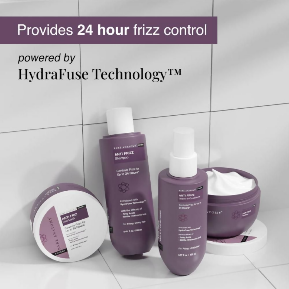 Bare Anatomy Anti Frizz Regime With Shampoo, Hair Mask & Leave In Conditioner | Grocsy