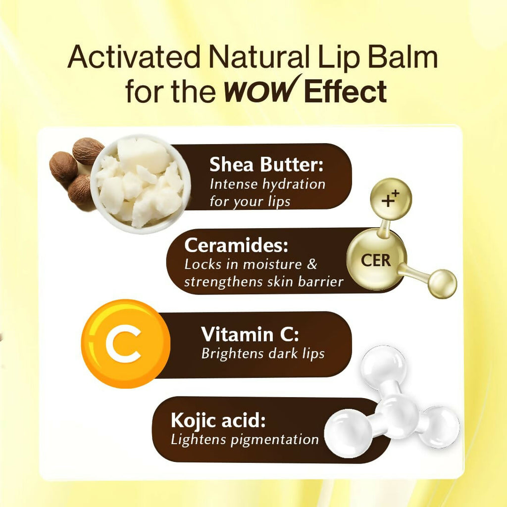 WOW Skin Science Shea Butter & Ceramides Repairing Lip Balm with SPF 50 | Grocsy