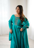 Joban Fashion Rama Kurta Set Chanderi Sequence Embroidery Work | Grocsy