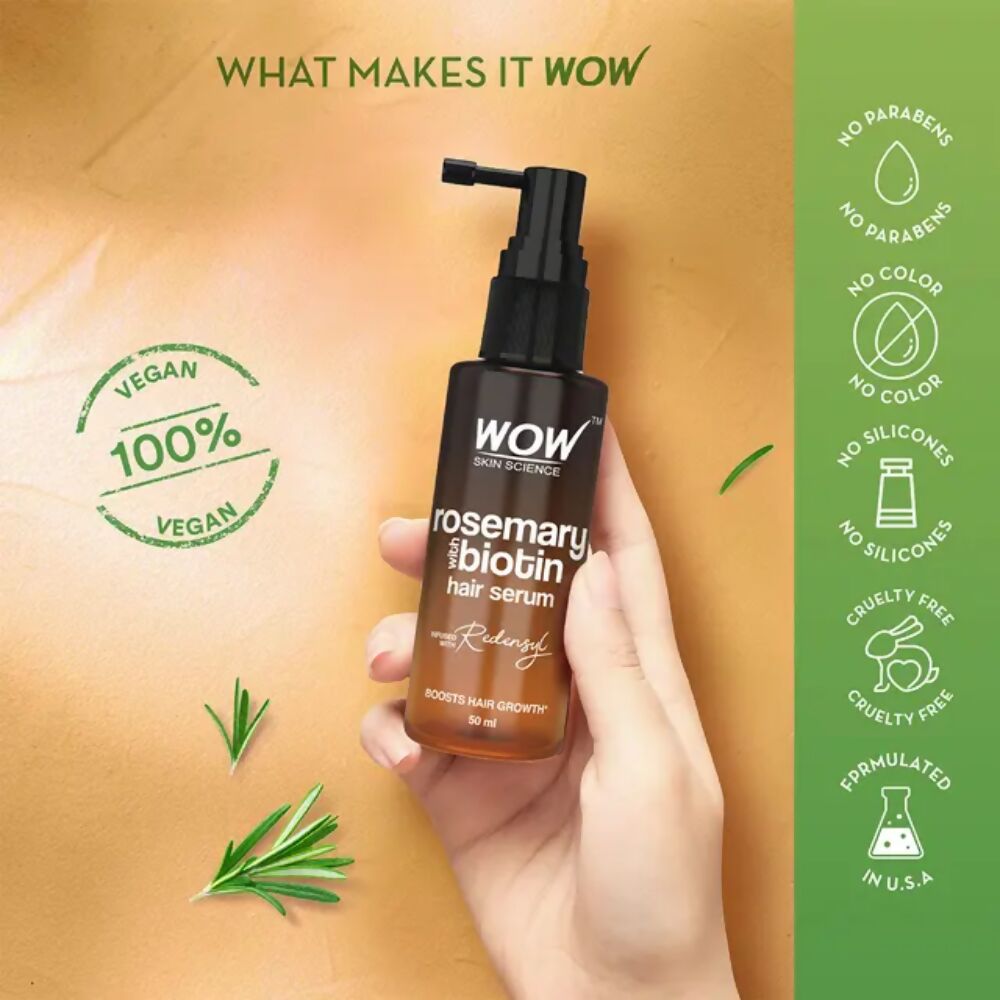 Wow Life Science Rosemary With Biotin Hair Serum | Grocsy