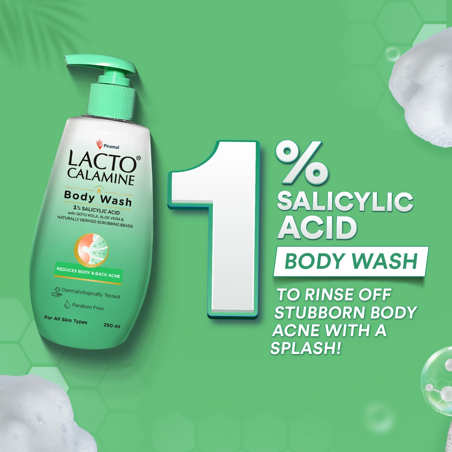 Lacto Calamine 1% Salicylic Acid Body Wash | Grocsy