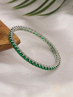 Green Stone Bangle- Ruby Raang