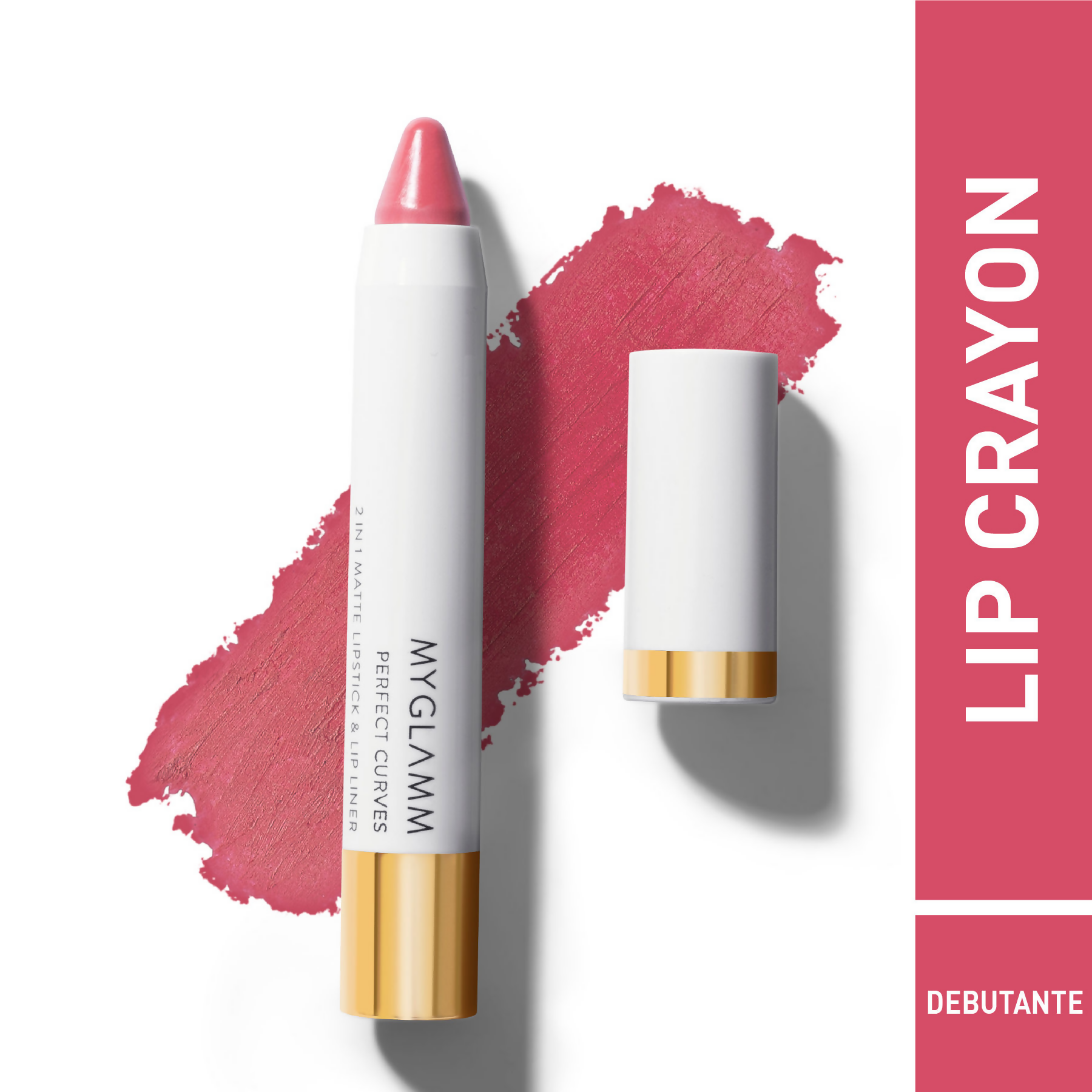 MyGlamm Perfect Curves Matte Lip Crayon-Debutante | Grocsy