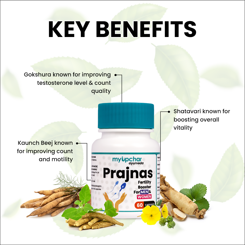myUpchar Ayurveda Prajnas Fertility Booster Capsules | Grocsy