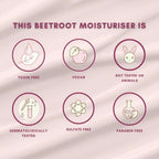 The Skin Diet Company Beetroot Moisturiser Lightweight, Non-Greasy - Dry/Oily Skin + Hyaluronic Acid | Grocsy