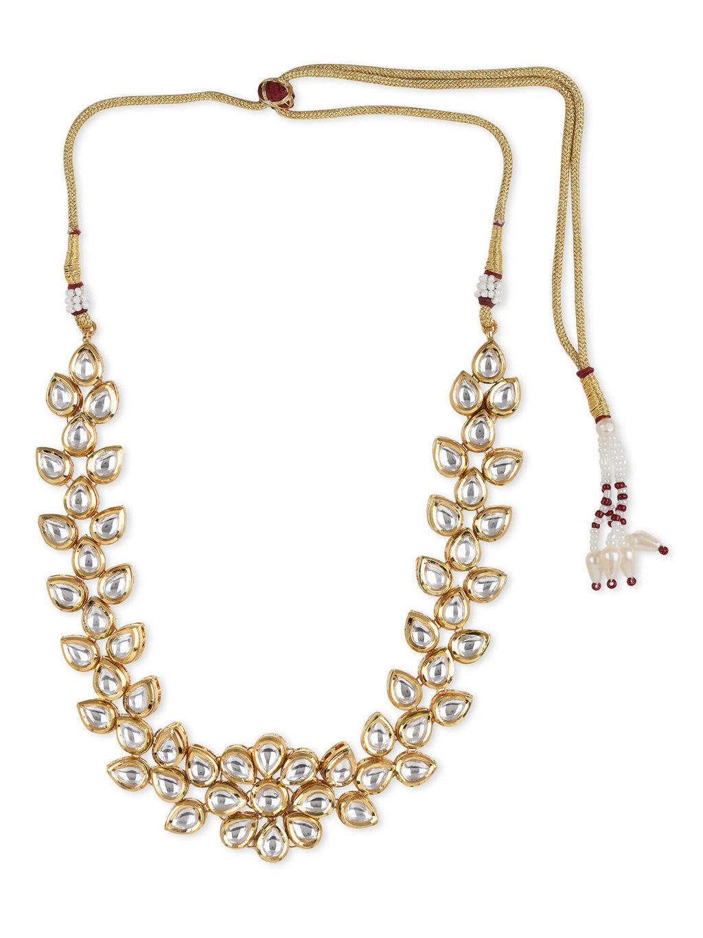 White Brass Gold-Polished Necklace - Ruby Raang | Grocsy