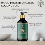Ivory Natural Wood Pressed Organic Coconut Oil , Premium Extra Virgin Oil - For Radiant Skin, Hair Wellness & Baby Care | Grocsy