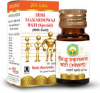 Basic Ayurveda Sidh Makardhwaj Bati Special (with Gold) | Grocsy