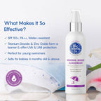 The Moms Co Waterproof SPF 50+ Natural Mineral Based Baby Sunscreen For UV-A & UV-B Protection | Grocsy
