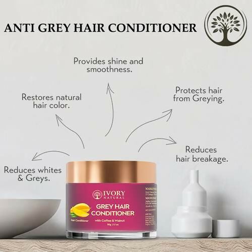 Ivory Natural Grey Hair Conditioner For Early Of Greying, Strengthens Hair | Grocsy