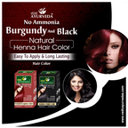 VedicAyurvedas No Ammonia Burgundy & No Ammonia Black Hair Color | Grocsy