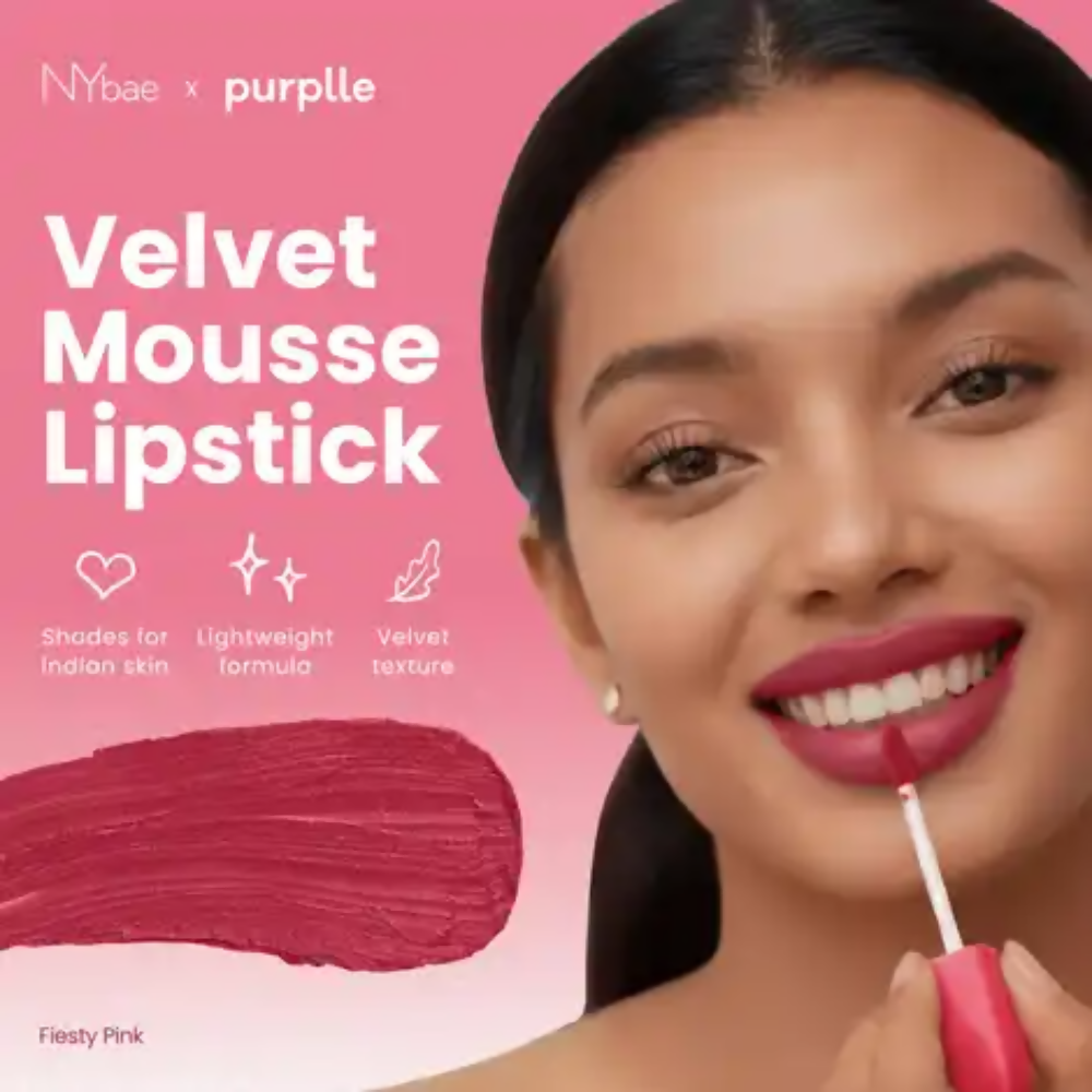 NY Bae Velvet Mousse Liquid Lipstick - Fiesty Pink 05 | Grocsy