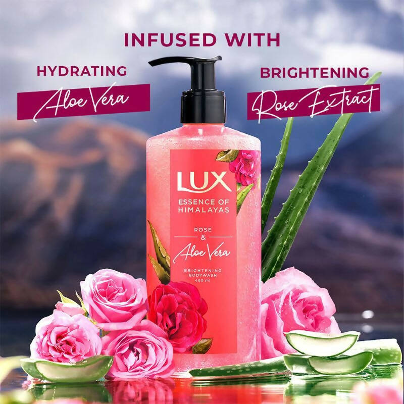 Lux Essence Of Himalayas Rose & Aloe Vera Brightening Body Wash | Grocsy