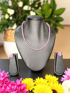 Inhanns Crystal Bloom – Single Line Necklace + Studs - Purple Type | Grocsy