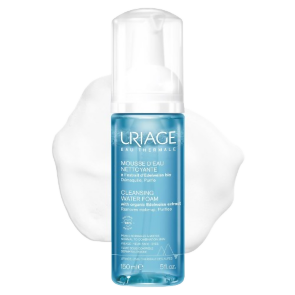 Uriage Face Cleanser Make-Up Remover Ultra-Soft Airy Foam Rinse-Off Cleanser | Grocsy