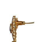 Joban Fashion Women Matte Gold Brass Earrings | Grocsy