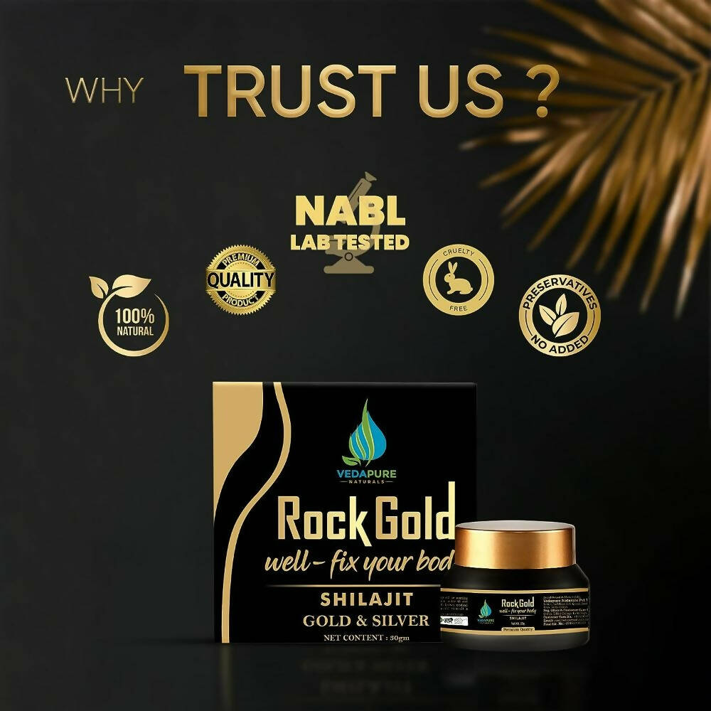 Vedapure Rockgold Well Fix Your Body Gold & Silver Sj Resin | Grocsy