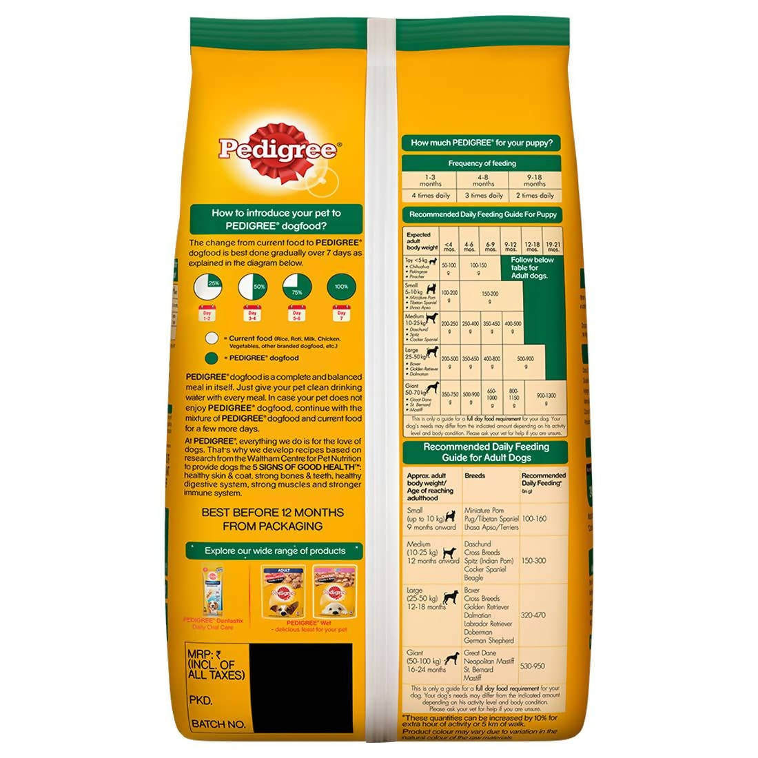 Pedigree Puppy & Adult Vegetarian Dry Dog Food | Grocsy