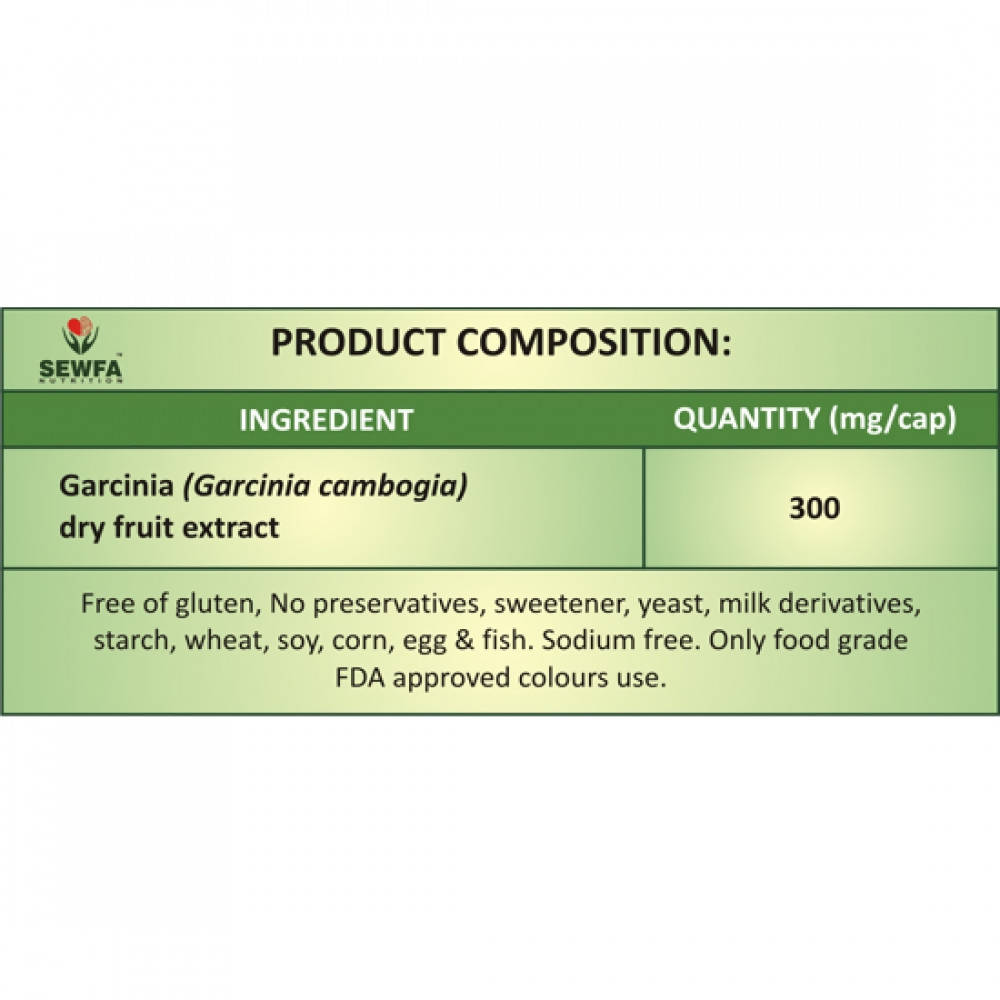 Sewfa Naturals Garcinia Extract Capsules | Grocsy