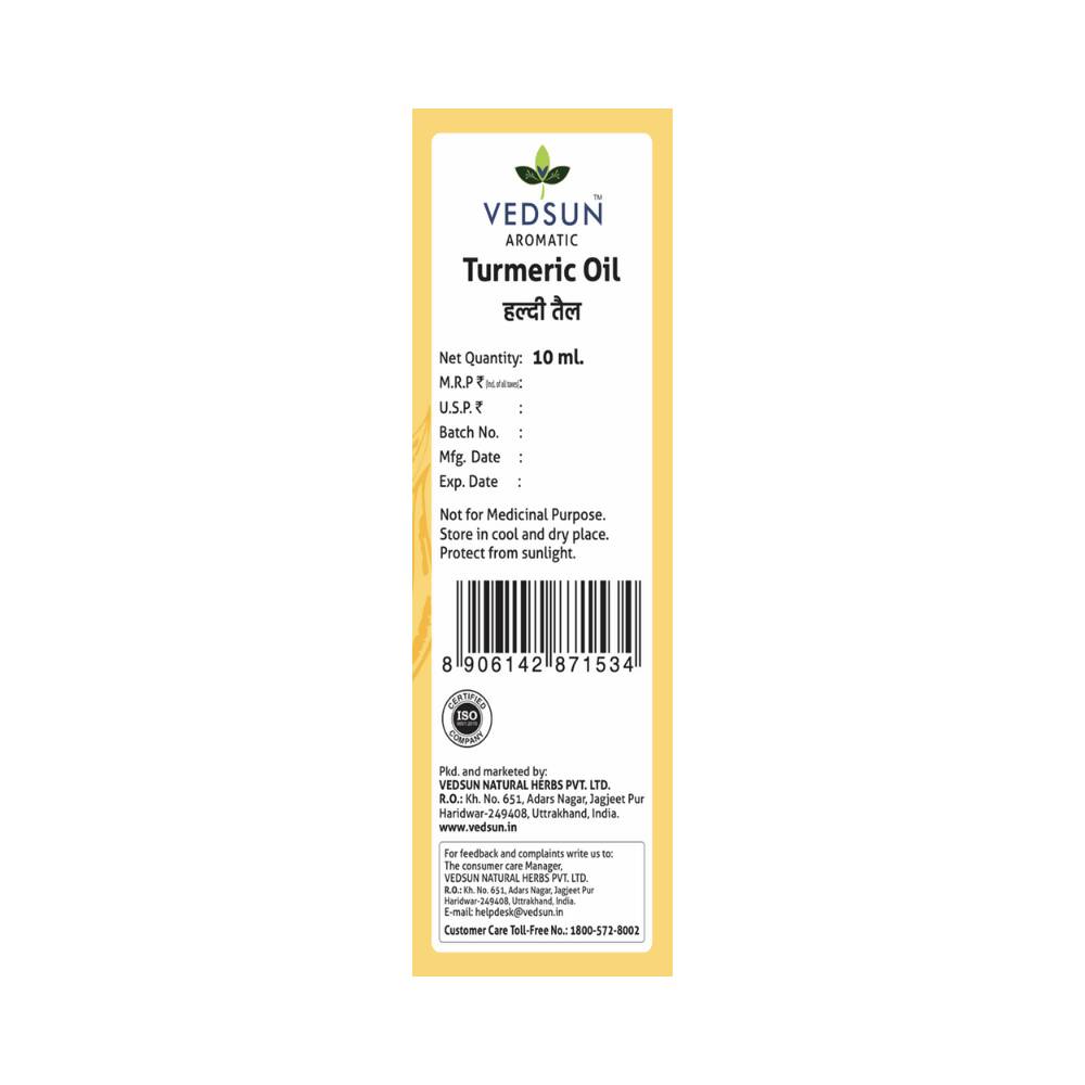 Vedsun Naturals Turmeric/Haldi Oil Pure & Organic for Skin | Grocsy