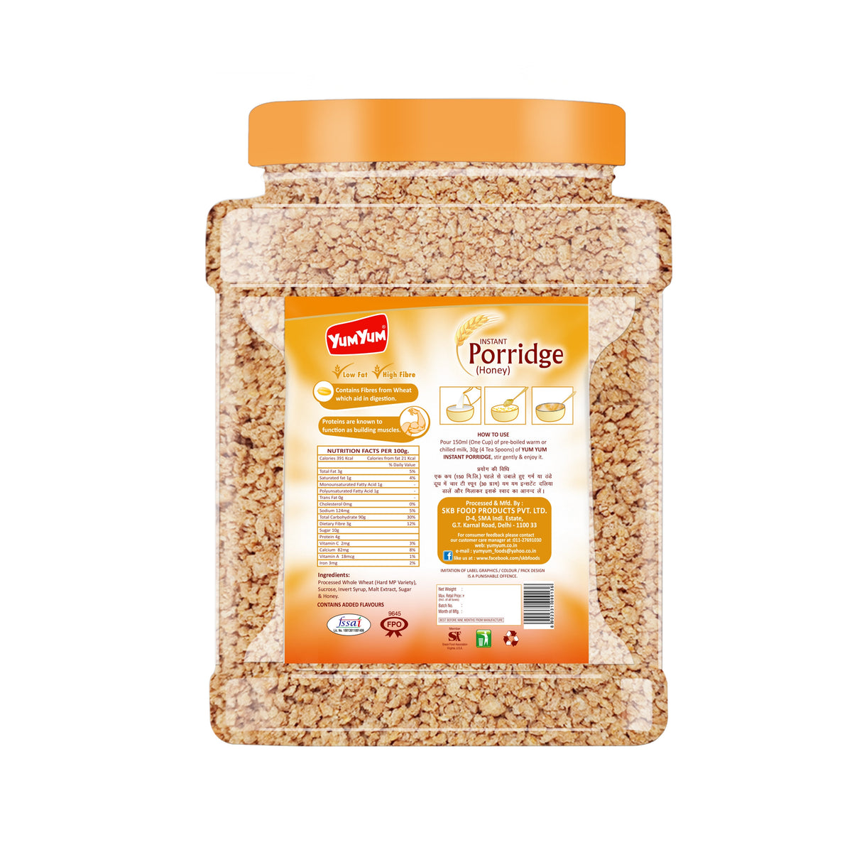 Yum Yum Instant Honey Porridge Jar | Grocsy