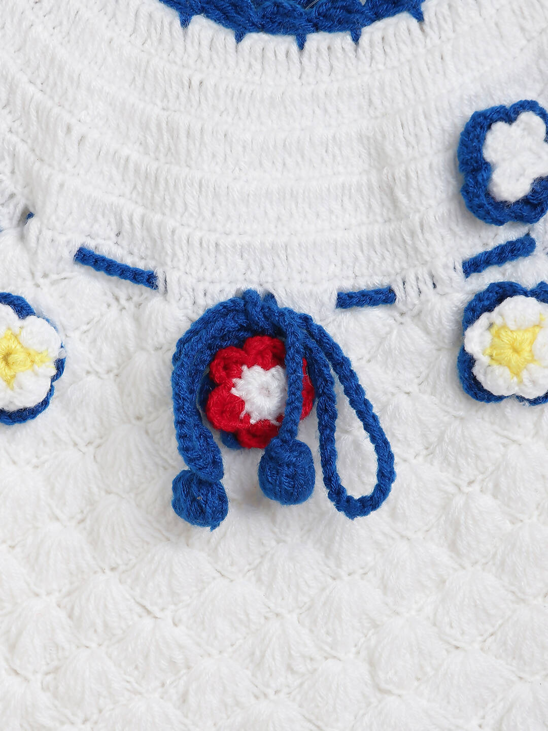 ChutPut Hand knitted Crochet Elsa Dress with Cap For Baby Girls - White | Grocsy