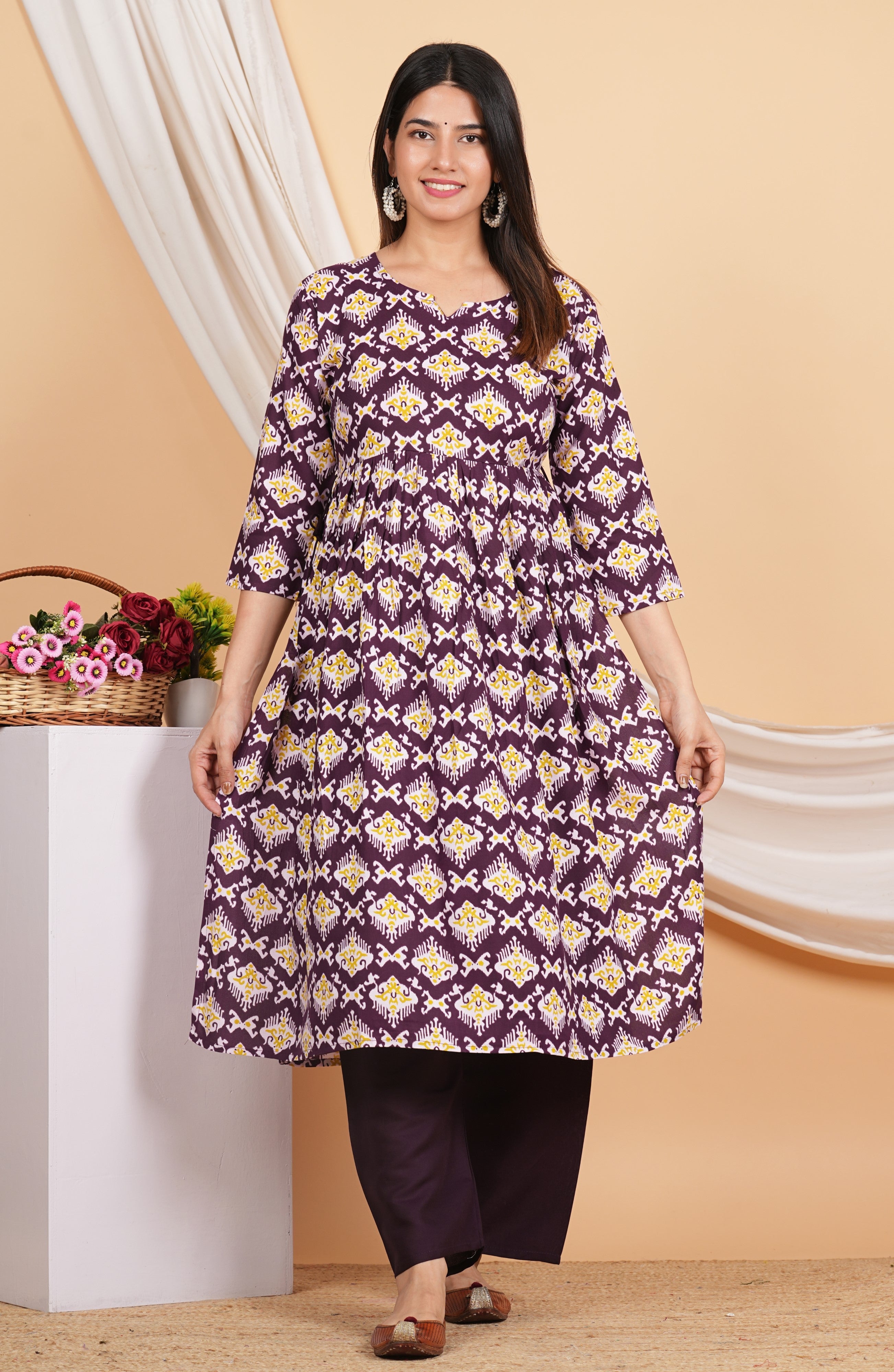 House of RP Women Blue& Multi Rayon Digital Print Kurta & Pant Set | Grocsy