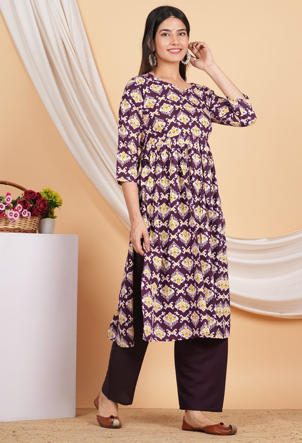 House of RP Women Blue& Multi Rayon Digital Print Kurta & Pant Set | Grocsy