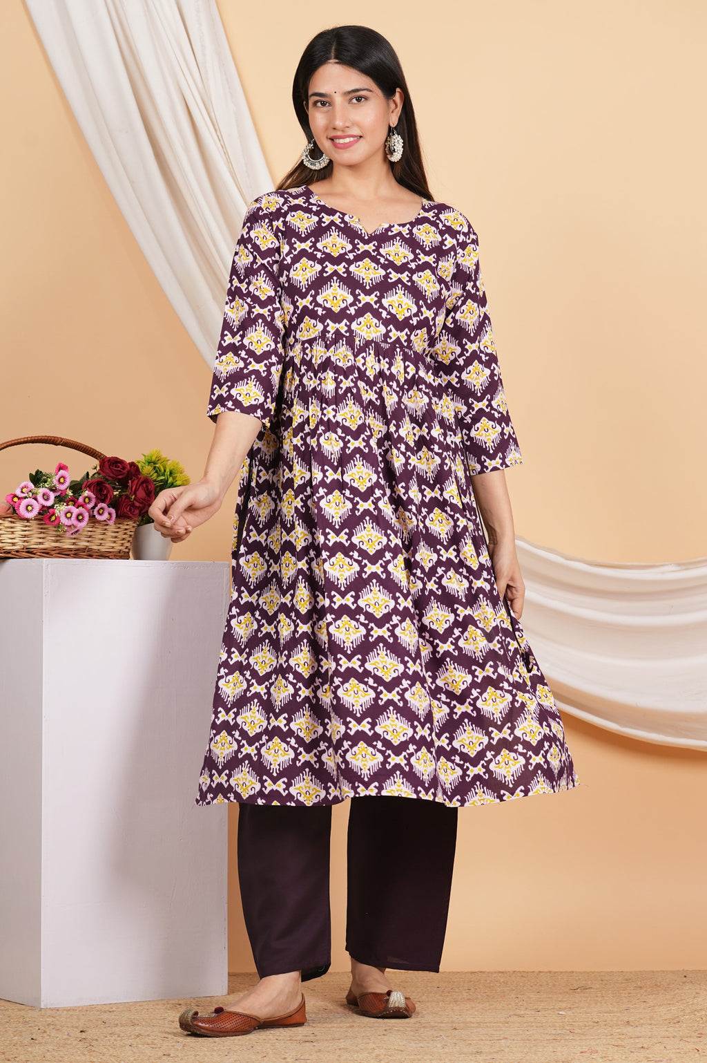 House of RP Women Blue& Multi Rayon Digital Print Kurta & Pant Set | Grocsy
