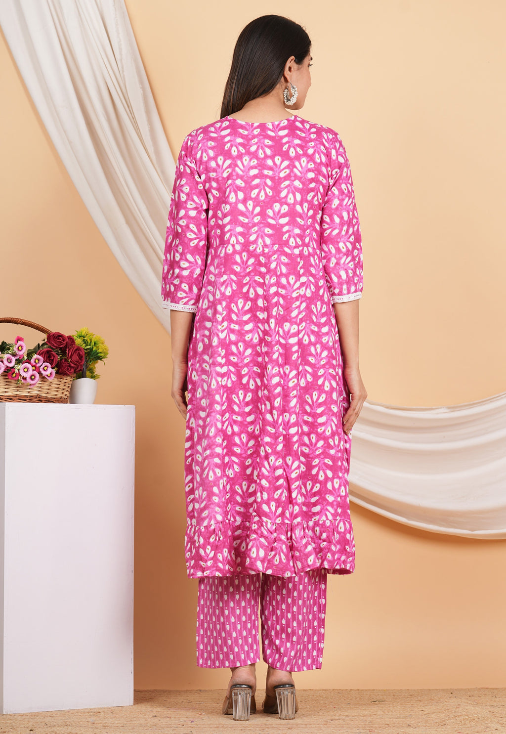 House of RP Women Rayon Cotton Floral Print Kurta ,Pant & Dupatta Set | Grocsy