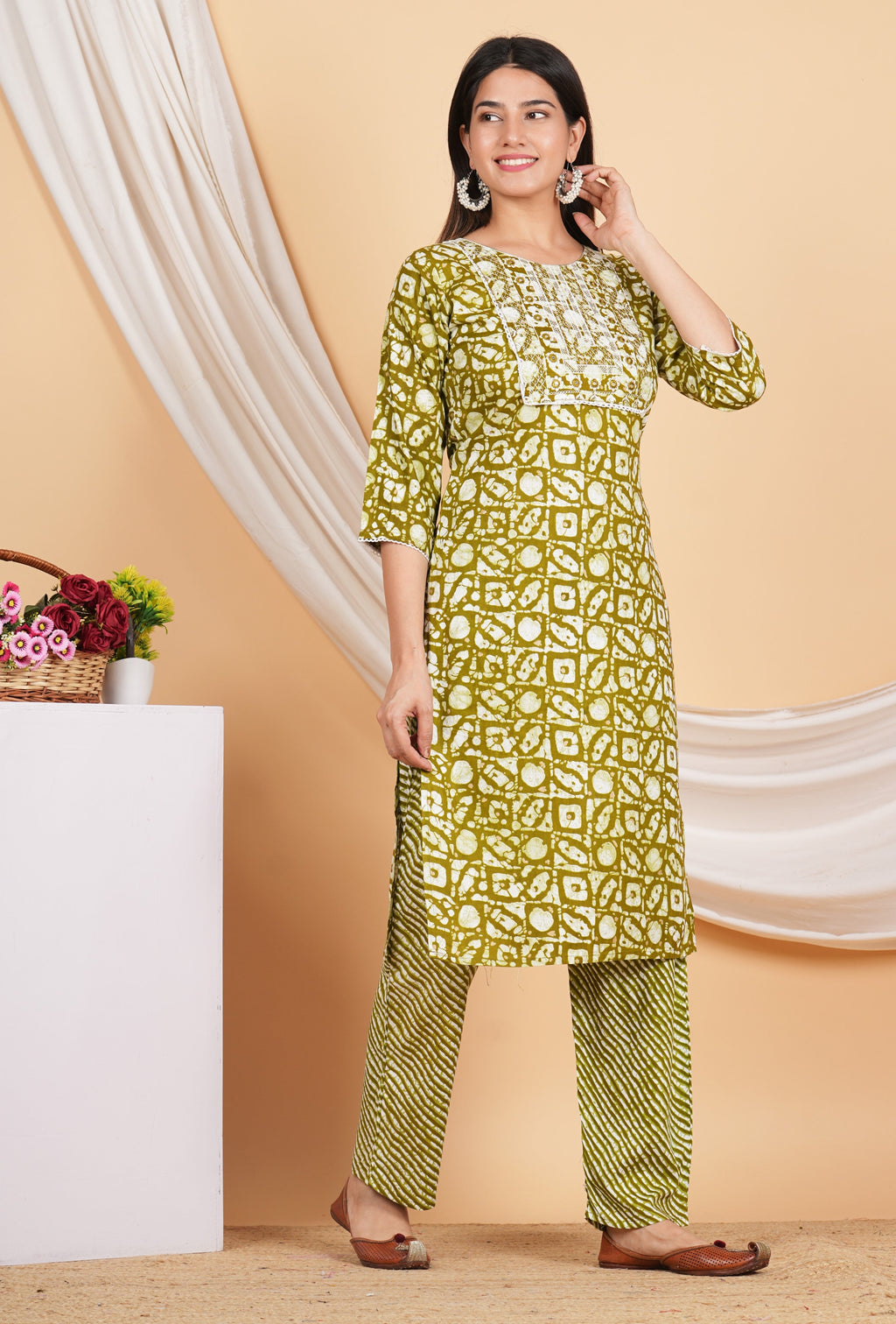 House of RP Women Rayon Dark Purple Digital Print Naira Cut Kurta, Pant & Dupatta Set | Grocsy