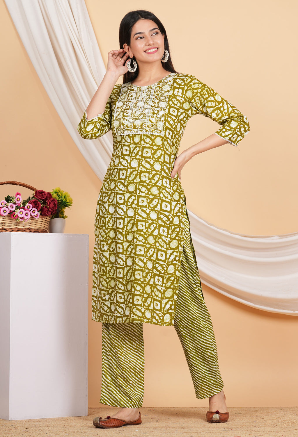 House of RP Women Rayon Dark Purple Digital Print Naira Cut Kurta, Pant & Dupatta Set | Grocsy