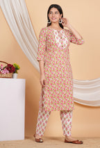 House of RP Women Rayon Floral Print Kurta & Pant Set | Grocsy