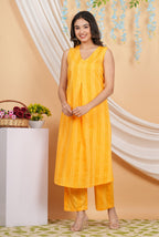 House of RP Women Orange Cotton Kurta & Pant Set | Grocsy