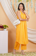 House of RP Women Orange Cotton Kurta & Pant Set | Grocsy
