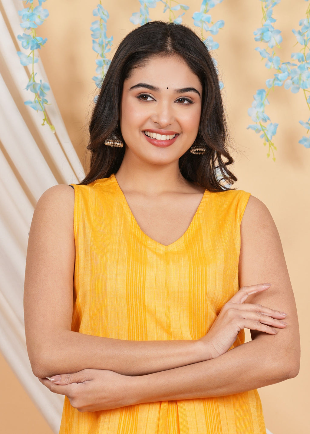House of RP Women Orange Cotton Kurta & Pant Set | Grocsy