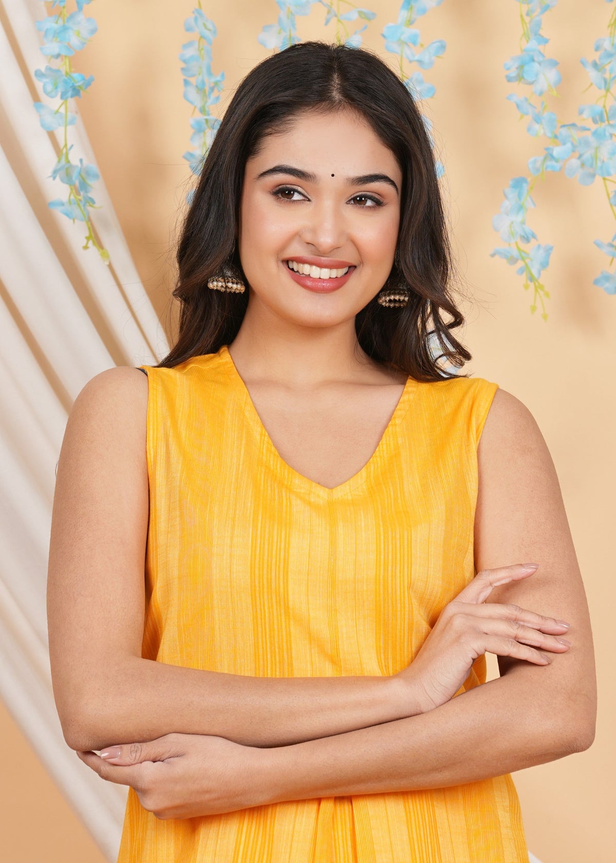 House of RP Women Orange Cotton Kurta & Pant Set | Grocsy