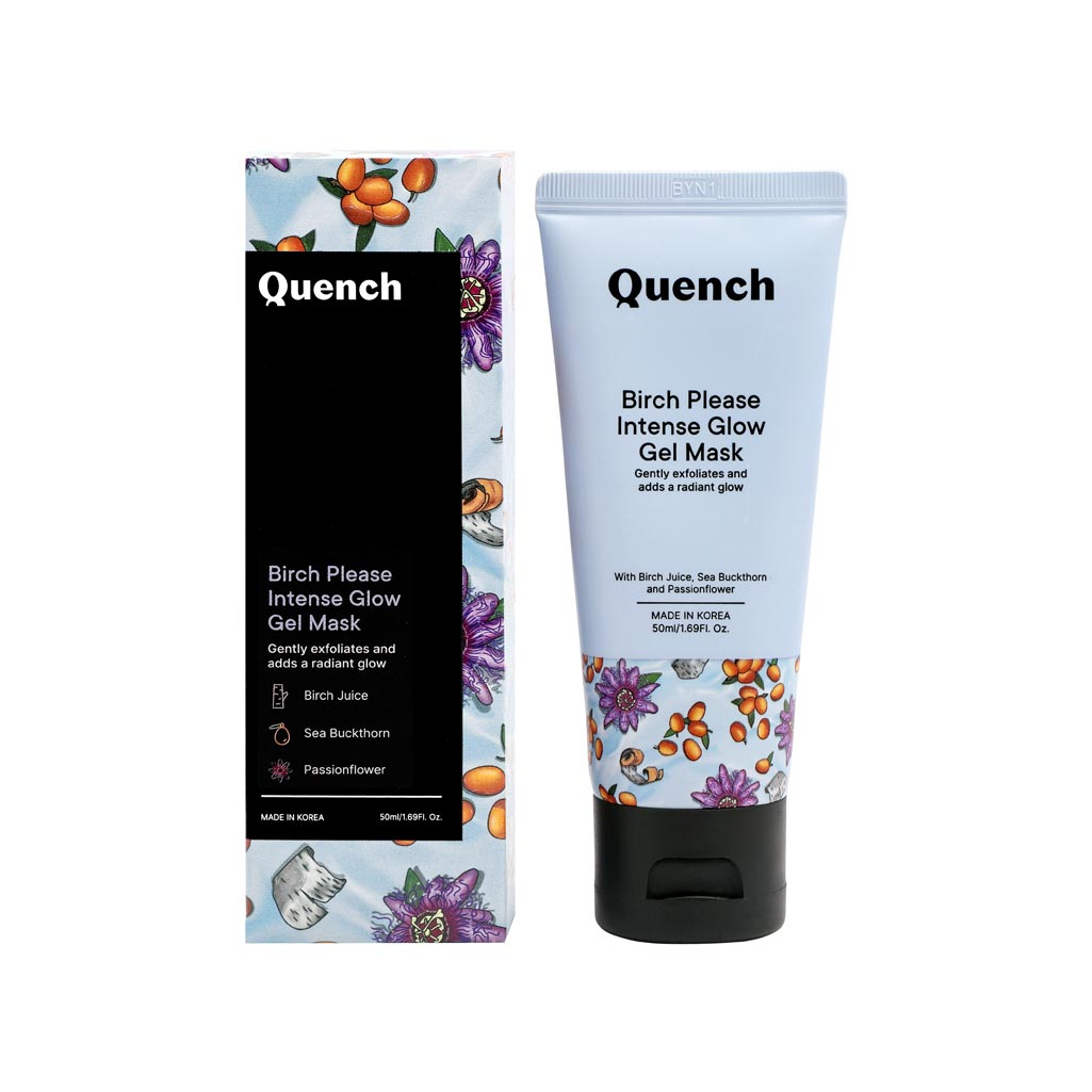 Quench Botanics Birch Please Intense Glow Gel Mask With with Licorice, Cherry Blossom, Grapefruit - Korean Skincare | Grocsy