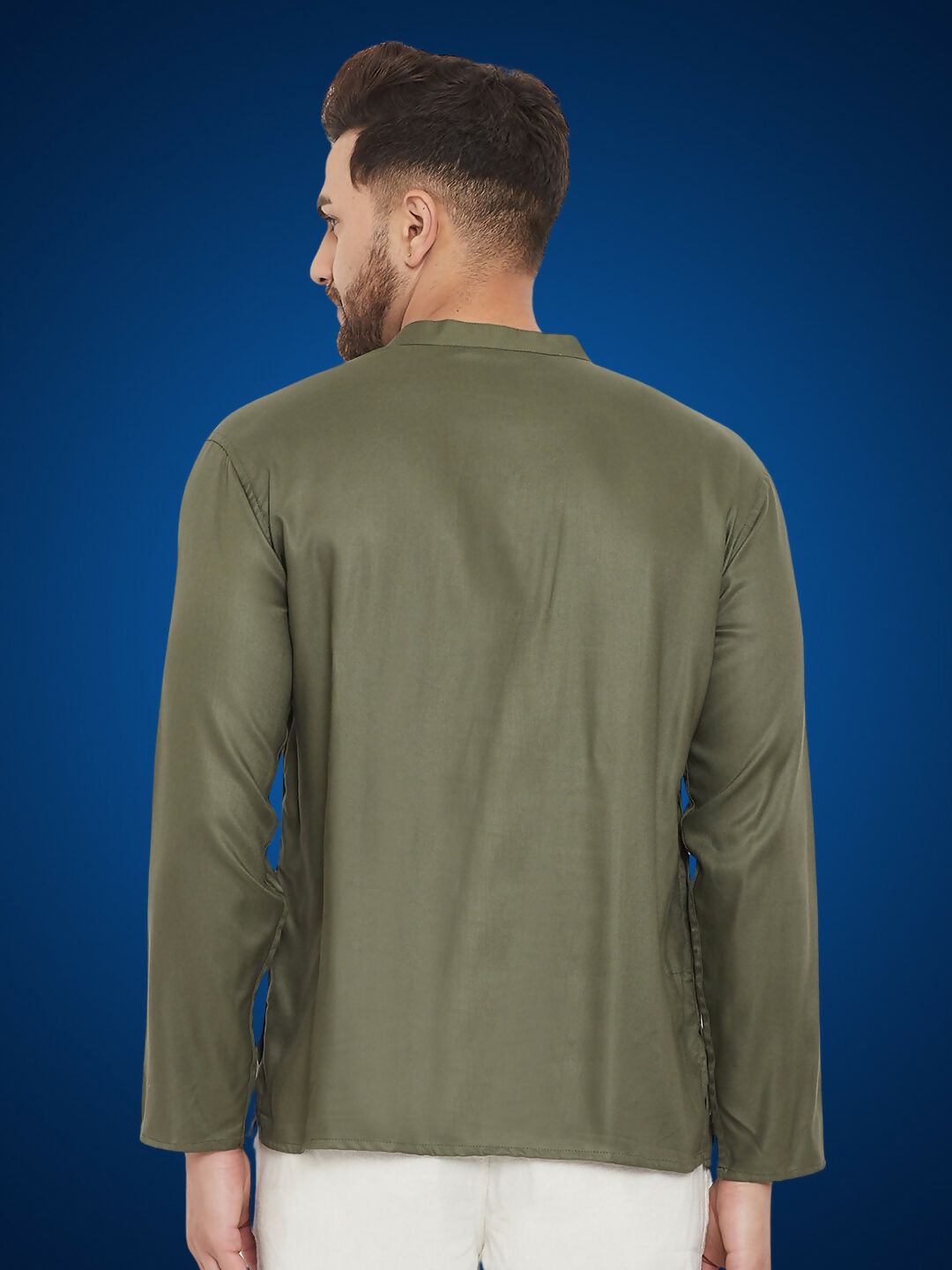 Even Apparels Men's Pure Cotton Green Kurta | Grocsy