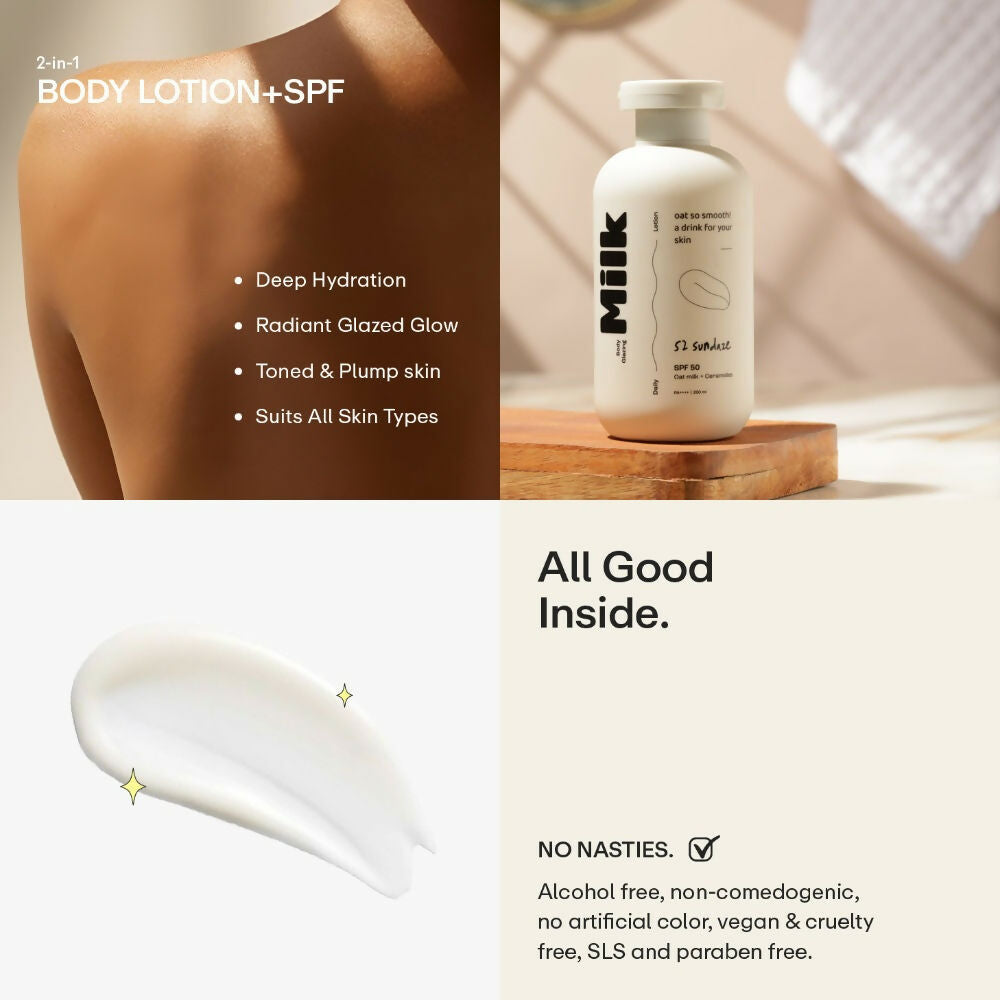 52 Sundaze SPF50 Body Glazing Milk with Oat Milk & Ceramides | Grocsy