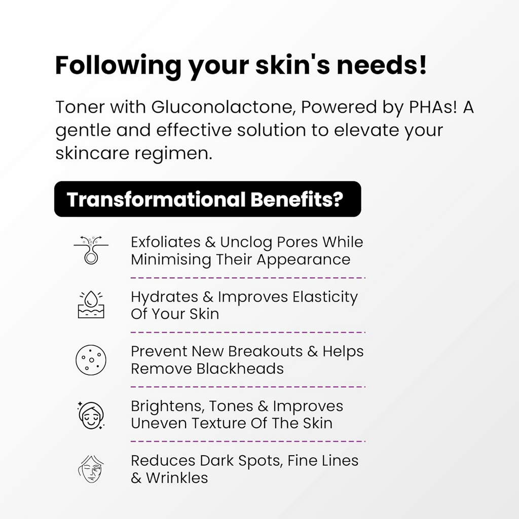 The True Therapy Pha Toner Gluconolactone 10%,Hyaluronic Acid&17 Amino Acid Complex Hydrating Toner | Grocsy