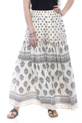 Mominos Fashion Cotton Block Print With Lace Work Off White Palazzo | Grocsy