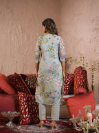 Ethnic Festive Wear Organza Pista Stitched Suit With Dupatta - Tanisha | Grocsy